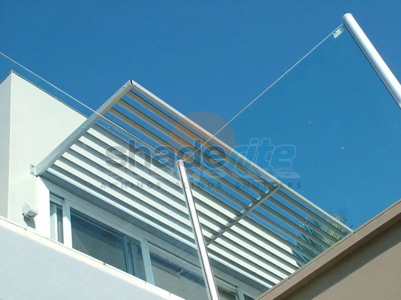 Aluminium louvre awning installation, Sydney