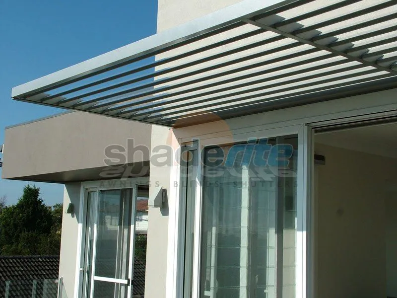 Aluminium louvre awning installation, Sydney