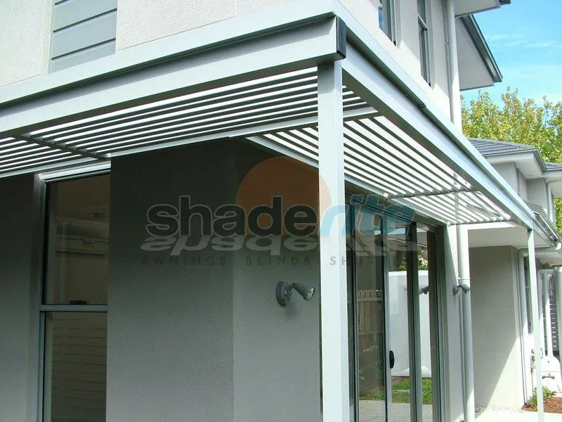 Aluminium louvre awning installation, Sydney