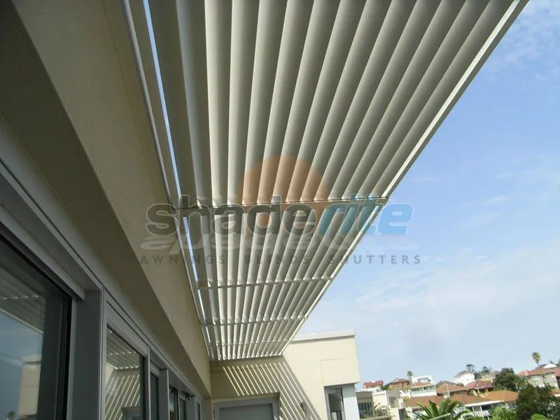 Aluminium louvre awning installation, Sydney