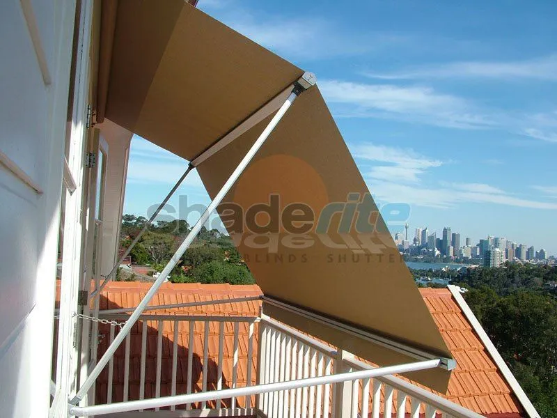 Drop arm awning installation, Sydney