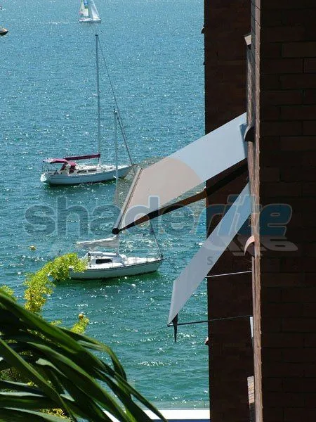 Drop arm awning installation, Sydney
