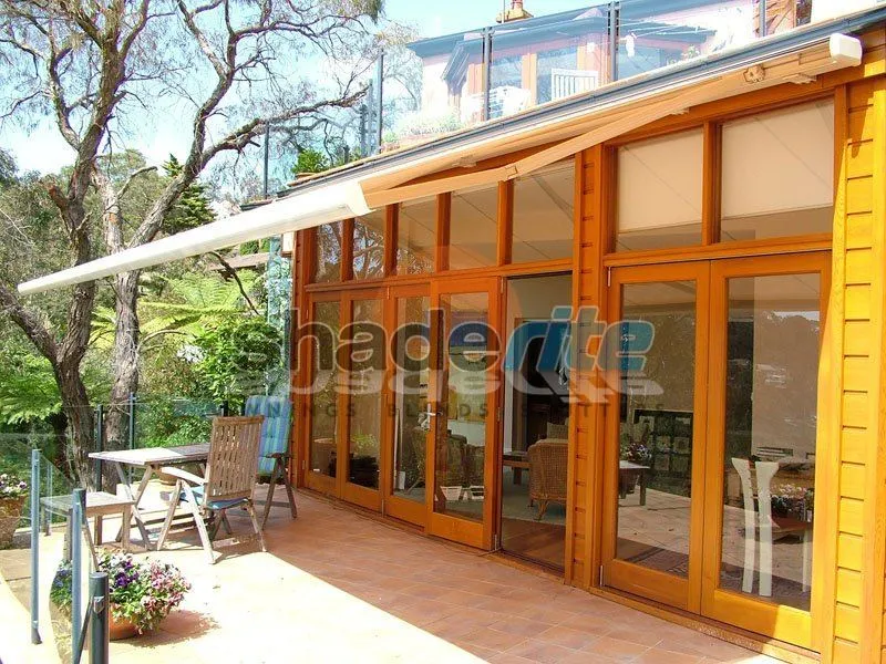 Folding arm retractable awning installation, Sydney