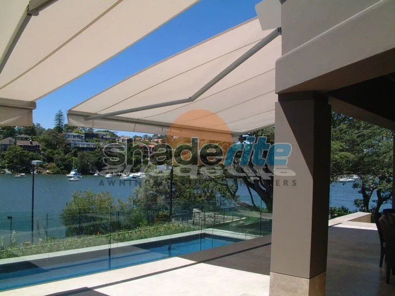 Folding arm retractable awning installation in Hunters Hill, Sydney