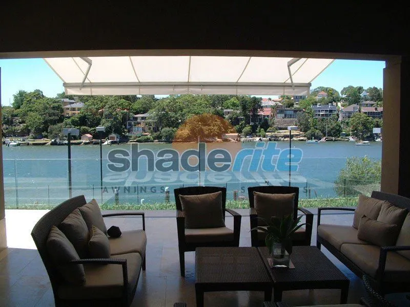Folding arm retractable awning installation in Hunters Hill, Sydney