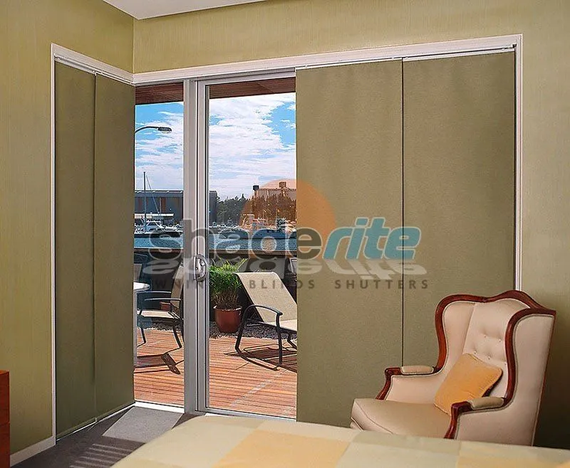 Panel glide blind installation, Sydney