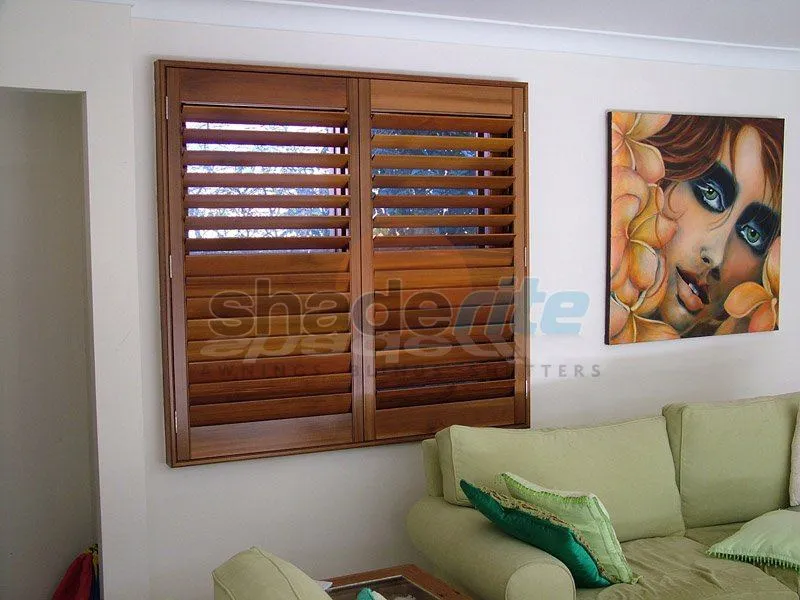 Timber plantation shutter installation, Sydney