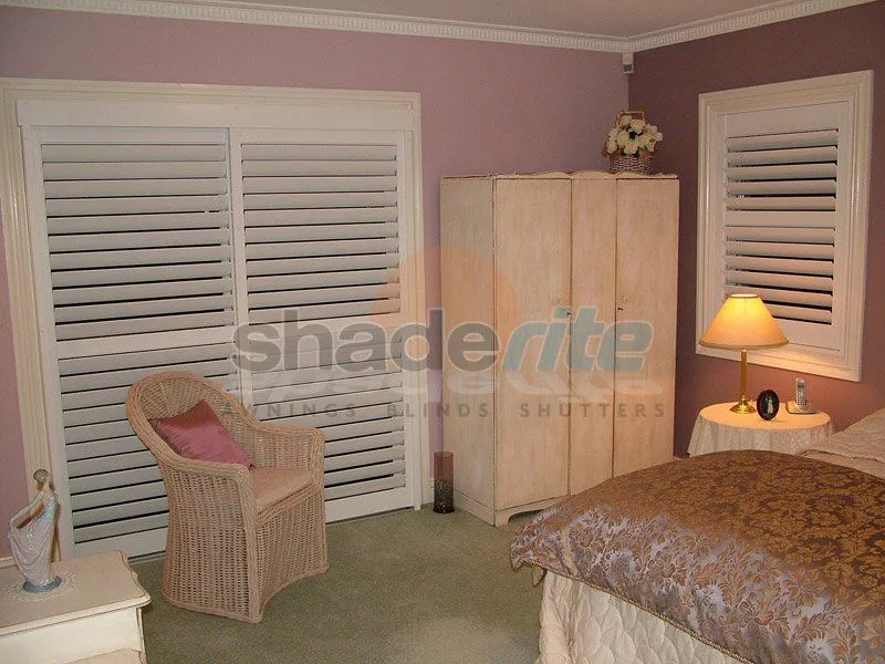 Timber plantation shutter installation, Sydney