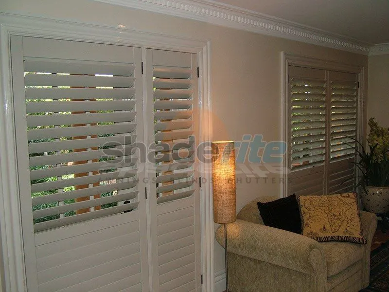 Timber plantation shutter installation, Sydney